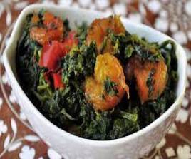 পালং শাক চিংড়ি