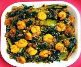 পুঁইশাক চিংড়ি